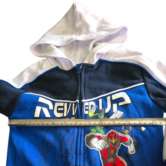 Vintage Power Rangers RPM Zip Up Hoodie Sweater SZ 4T Revved Up Rangers MMPR NOS - Picture 3 of 6